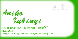 aniko kubinyi business card